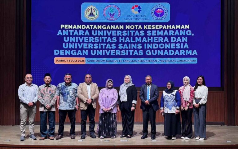 Penandatanganan MoU antara Universitas Sains Indonesia dengan Universitas Gunadarma, Universitas Halmahera, dan Universitas Semarang