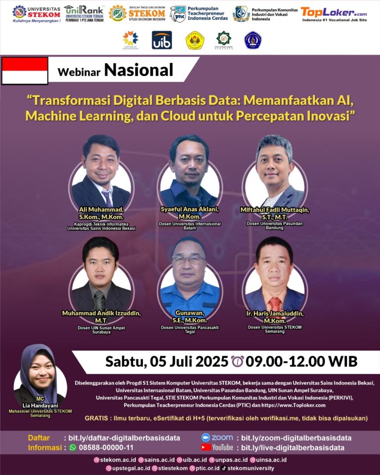 Webinar Transformasi Digital Berbasis Data: Memanfaatkan AI, Machine Learning, dan Cloud untuk Percepatan Inovasi