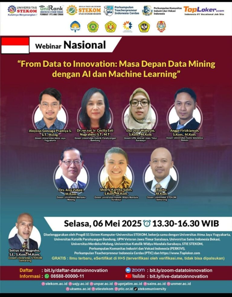 Webinar From Data to Innovation: Masa Depan Data Mining dengan AI dan Machine Learning
