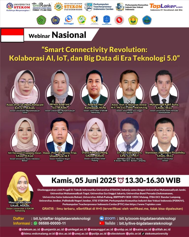 Webinar Smart Connectivity Revolution: Kolaborasi AI, IoT, dan Big Data di Era Teknologi 5.0
