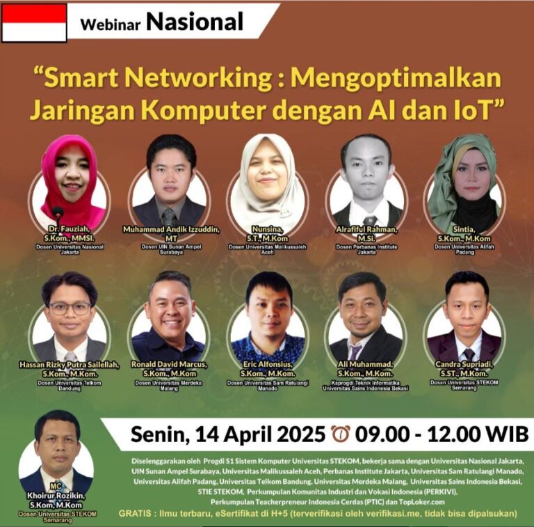 Webinar Smart Networking : Mengoptimalkan Jaringan Komputer dengan AI dan IoT